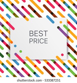 Colorful Background with Abstract Shapes. Vector Illustration with placeholder.
