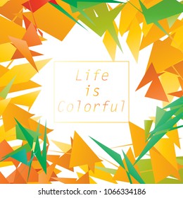 colorful background, abstract colorful triangular design background, design can be used for brochure and template designing.