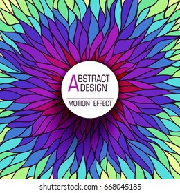 Colorful background of abstract wavy shapes. Stylized flower design. Vector pattern