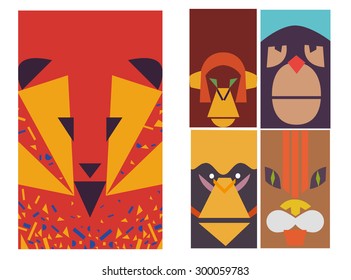 colorful background  abstractl animals