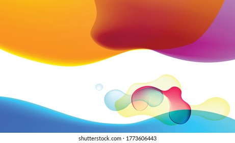 Coloridas carteles que se solapan, portadas de libros, plantillas de folletos. vector