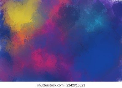 Colorful background in blue and pink colors, abstraction with brush strokes of paint, background for posters and banners