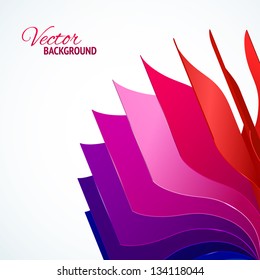 Colorful background with book pages rainbow for your web design