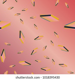 Colorful background with book pattern. Background wallpaper. Vintage cute seamless backdrop with books