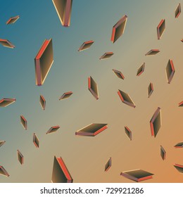 Colorful background with book pattern. Background wallpaper. Vintage cute seamless backdrop with books