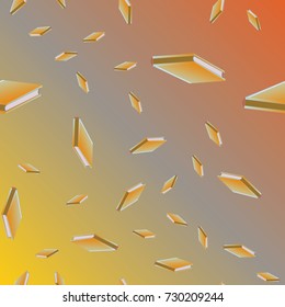 Colorful background with book pattern. Background wallpaper. Vintage cute seamless backdrop with books