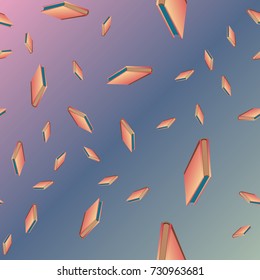 Colorful background with book pattern. Background wallpaper. Vintage cute seamless backdrop with books