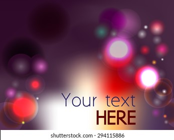 Colorful background with bubbles,  sparkles and copy space