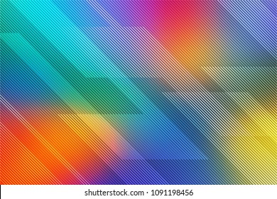 Colorful background for business brochure with particles motion illustration.