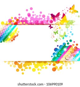 Colorful background with butterfly