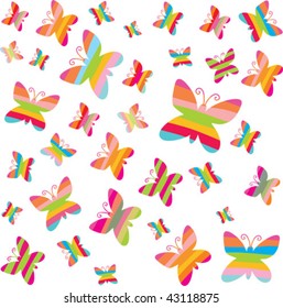 colorful background with butterfly