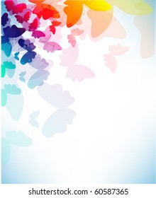 Colorful background with butterfly
