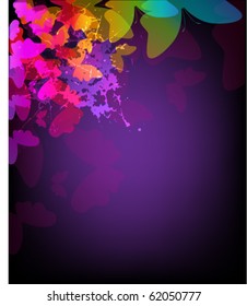 Colorful background with butterfly