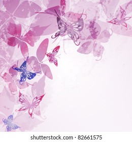 Colorful background with butterfly. EPS10