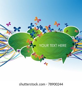 colorful background with butterfly-vector