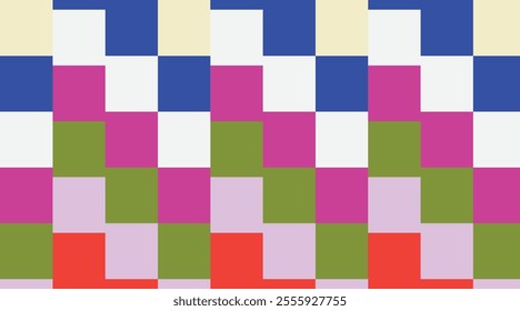 Colorful background A checkered pattern that blends past and present. Stands out as an eye-catching backdrop.