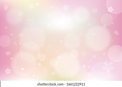 Colorful background with cherry blossom petals