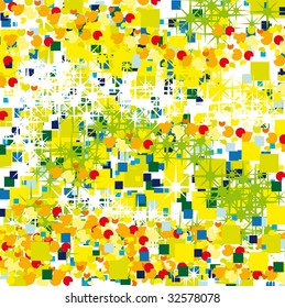 colorful background with a collection of different shapes