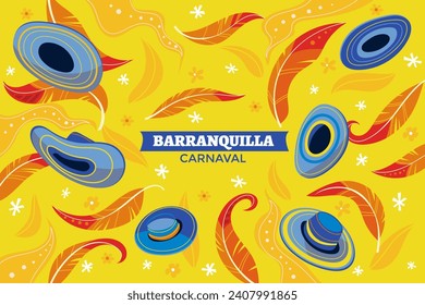 Colorful background for the Colombian Barranquilla Carnival