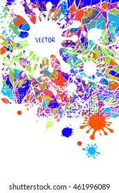 A colorful background of color stains. Vector