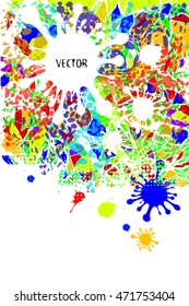A colorful background of color stains. Vector