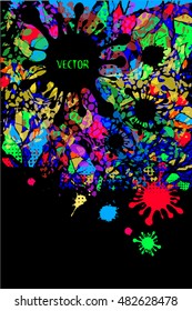 A colorful background of color stains. Vector