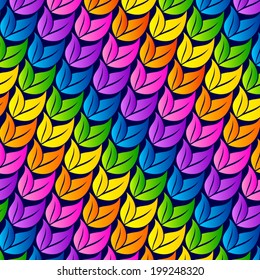 Colorful background with colored leafs