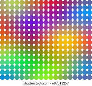 Colorful background composed of dark and light rings in a row side by side and one below the other on a white background. Mosaic backdrop of geometric elements. Abstract circles pattern 
