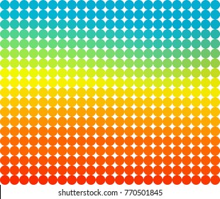 Colorful background composed of dark and light rings in a row side by side and one below the other on a white background. Mosaic backdrop of geometric elements. Abstract circles pattern 