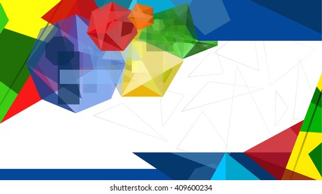 Colorful background compound from different geometric shapes