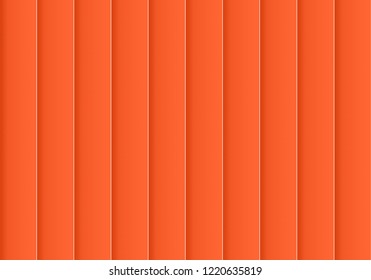 Colorful background consisting of orange rectangle in a row next to each other. Mosaic of geometric elements. Orange vertical louver of parts 