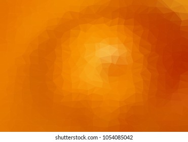 Colorful background consisting from orange triangles of different colors in a row next to each other and one below the other. Pixel abstract background. Mosaic of geometric elements 