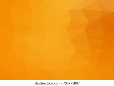Colorful background consisting from orange triangles of different colors in a row next to each other and one below the other. Pixel abstract background. Mosaic of geometric elements 