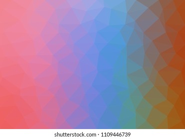 Colorful background consisting of triangles of different colors in a row next to each other and one below the other. Pixel abstract background. Mosaic rainbow of geometric elements 
