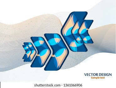 Colorful background creative arrows on abstract blend wave lines background, template with place for text. Corporate abstract vector background. Concept for website design, flyer, poster, business car