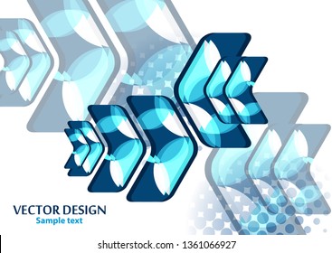 Colorful background creative arrows on white background, template with place for text. Corporate abstract vector background. Concept for website design, flyer, brochure, poster, business card.