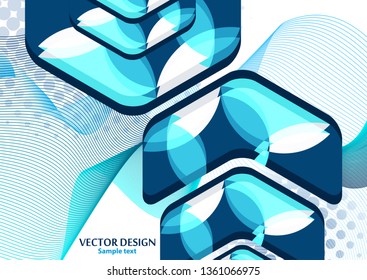 Colorful background creative arrows on abstract blend wave lines background, template with place for text. Corporate abstract vector background. Concept for website design, flyer, poster, business car