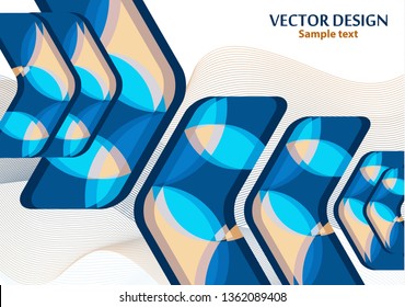 Colorful background creative arrows on abstract blend wave lines background, template with place for text. Corporate abstract vector background. Concept for website design, flyer, poster, business car