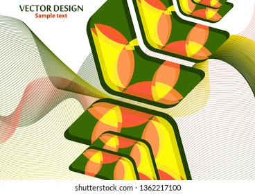 Colorful background creative arrows on abstract blend wave lines background, template with place for text. Corporate abstract vector background. Concept for website design, flyer, poster, business car