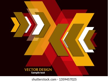 Colorful background creative arrows, template with place for text. Corporate abstract vector background. Sign of success in business. Concept for website, flyer, brochure, poster, business card.