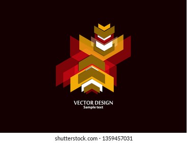 Colorful background creative arrows, template with place for text. Corporate abstract vector background. Sign of success in business. Concept for website, flyer, brochure, poster, business card.