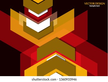 Colorful background creative arrows, template with place for text. Corporate abstract vector background. Sign of success in business. Concept for website, flyer, brochure, poster, business card.