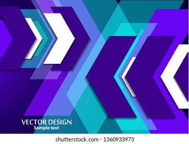 Colorful background creative arrows, template with place for text. Corporate abstract vector background. Sign of success in business. Concept for website, flyer, brochure, poster, business card.