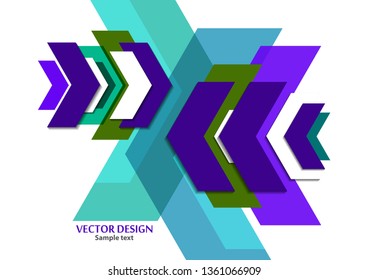 Colorful background creative arrows, template with place for text. Corporate abstract vector background. Sign of success in business. Concept for website, flyer, brochure, poster, business card.