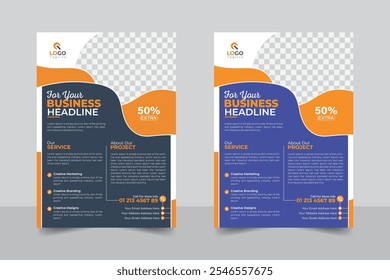Colorful background Creative Professional Corporate Business Flyer Template Design, agency poster design
