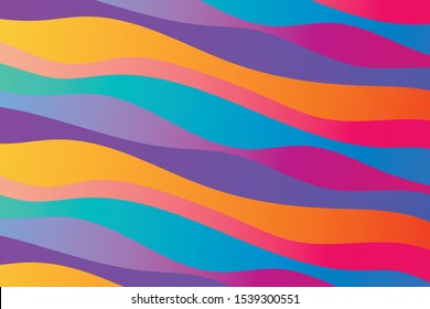 Colorful background with curved Gradient lines. Pattern design for banner, poster, flyer, card, cover, brochure