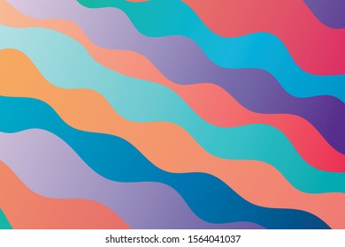 Colorful background with curved gradient lines. Pattern design for banner, poster, flyer, card, cover, brochure