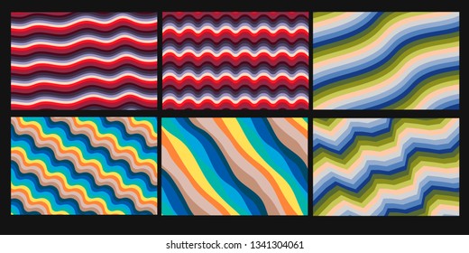 Colorful background with curved lines. Pattern design for banner, poster, flyer, card, postcard, cover, brochure.