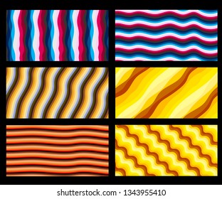 Colorful background with curved lines. Pattern design for banner, poster, flyer, card, postcard, cover, brochure