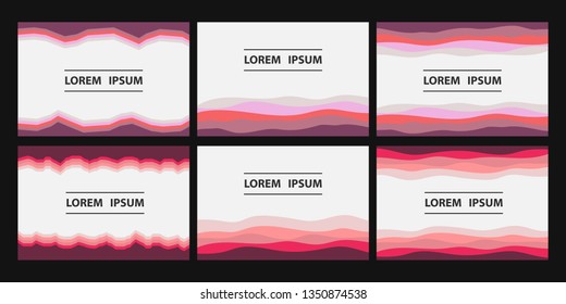Colorful background with curved lines. Pattern design for banner, poster, flyer, card, postcard, cover, brochure